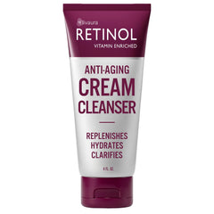 LIVAURA Retinol Cream Cleanser bottle shows deep cleansing and retinol prep.