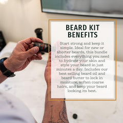 Live Bearded 1880 beard butter tin being applied nourishes with natural oils