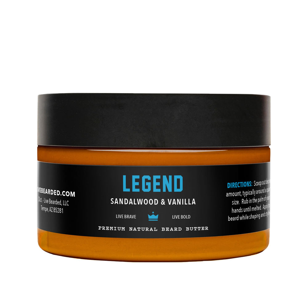Live Bearded beard butter jar ready-to-use for daily conditioning.