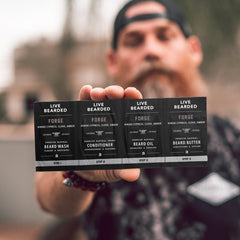 Live Bearded beard butter jar showcases rich hydration for softer, tangle-free beards.