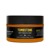 Live Bearded beard butter Tombstone scent closeup highlights natural ingredients for healthy beard