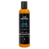 Live Bearded beard conditioner bottle with legend scent promotes smoother, hydrated facial hair