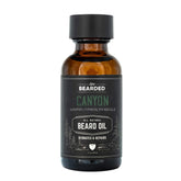 Live Bearded beard oil bottle with Canyon Scent for daily hydration.