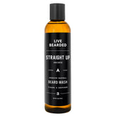 Live Bearded Beard Wash 8oz bottle front demonstrates fragrance-free cleansing for daily beard care
