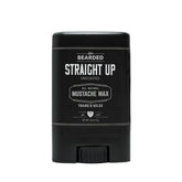 Live Bearded Mustache Wax Stick application demonstrates medium hold for precise stache shaping.