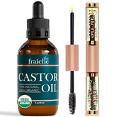 Live Fraiche castor oil lash serum bottle 2oz glass boosts lash nourishment