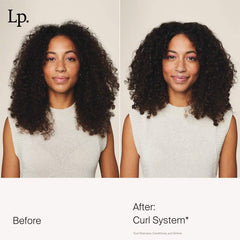 Living Proof Curl Definer texture close-up showing frizz-free definition in natural light.