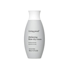 Living Proof Full Thickening Blow-Dry Cream bottle ready for lightweight volume prep.