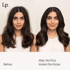 Living Proof No Frizz Instant De-Frizzer spray on dry hair to tame frizz