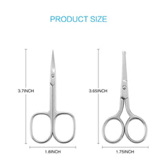 LIVINGO beard-trim curved-blade scissors for smooth beard shaping.