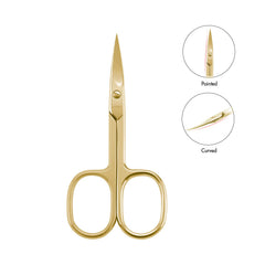 LIVINGO ergonomic-handle nail scissors offering comfortable grip for left and right hands.