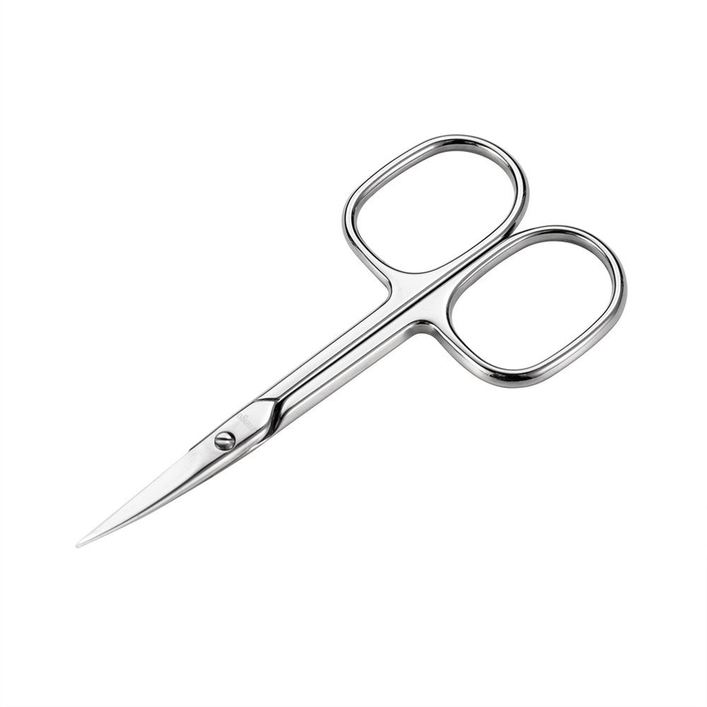 LIVINGO Premium Manicure Scissors curved blade close-up for precise trimming