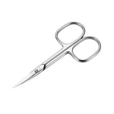 LIVINGO Premium Manicure Scissors curved blade close-up for precise trimming