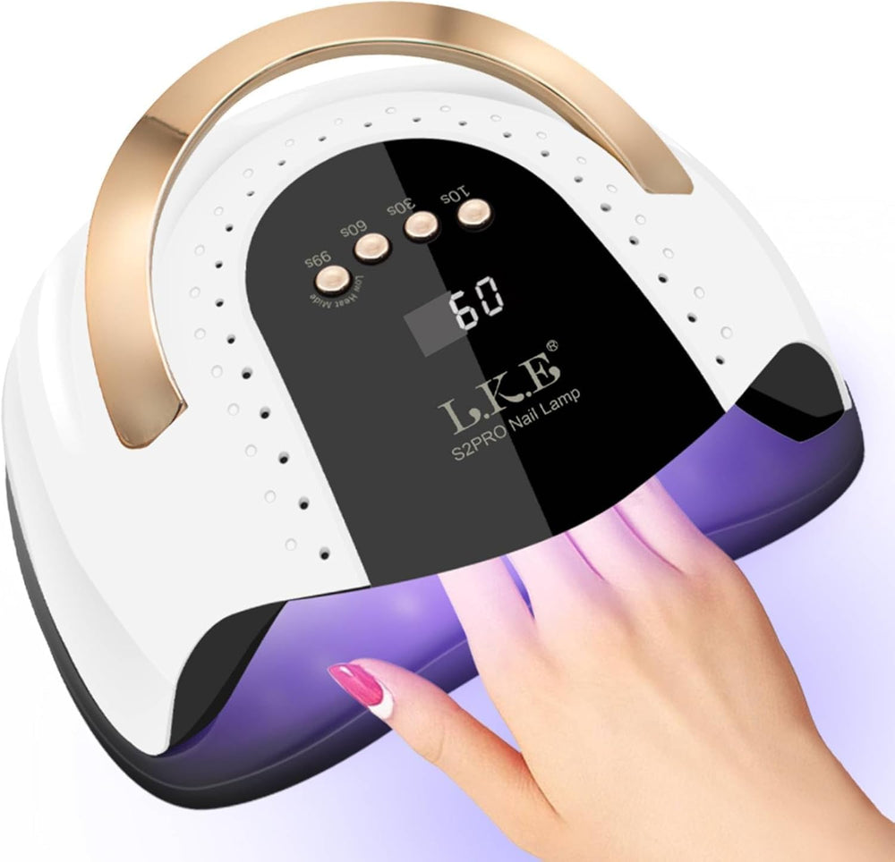 LKE 268W UV LED Nail Lamp front view delivers fast gel curing for smooth, durable finishes