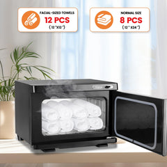 LKT COBTAC hot towel warmer bottom tray catches drips for cleaner setups.