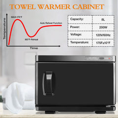 LKT COBTAC hot towel warmer interior offers easy cleaning with smooth aluminum walls.