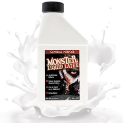 LLF Monster Liquid Latex dries clear for seamless zombie-skin creations.