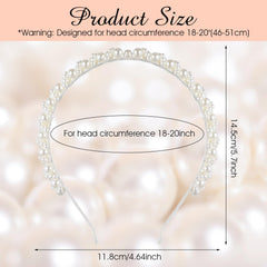 LLOUSSAK pearl headband large pearls detail showcases noble design for photos