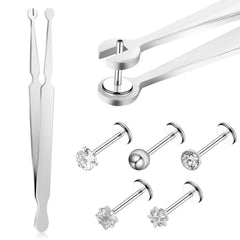 LLOUSSAK piercing clamps compact design for easy on-the-go jewelry changes.