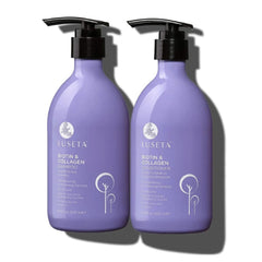 L Luseta Biotin Shampoo bottle highlights sulfate-free formula for healthier hair
