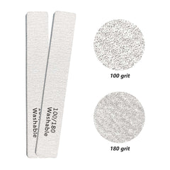 LNAUJS double-sided 100-180 grit demonstrates versatile nail shaping and smoothing