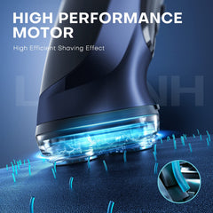 LOBINH PA168 close-shave motion demonstrates easy glide on jawline and chin.