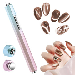 Lobodt cat eye magnet with octagonal handle enables precise nail art control.