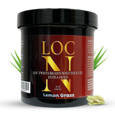 LOCN Hair Gel bottle closeup highlighting lightweight hold for flexible styling.