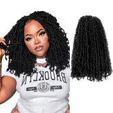 LOCSBYHAND yanky twist crochet hair pack front view for voluminous natural texture.