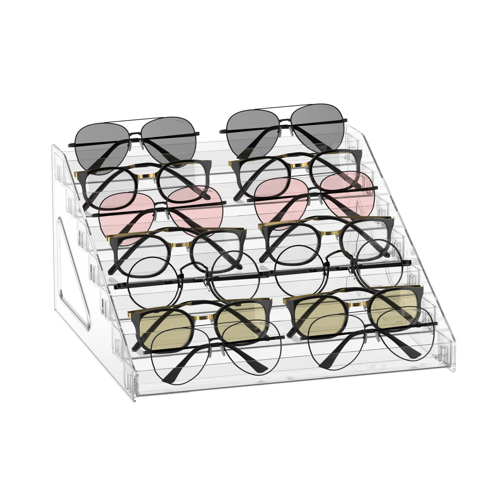 LoengMax sunglasses organizer 7-layer display shows frames clearly for easy access.