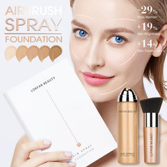 LOKFAR AirBrush kit with brush enables precise application and buildable coverage.