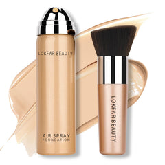 LOKFAR AirBrush spray bottle closeup shows a lightweight breathable base for natural skin