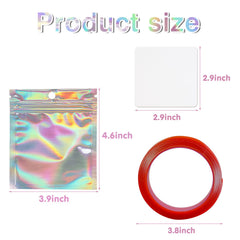 Lokyango holographic nail bags rainbow glow closeup ideal for chic presentation.