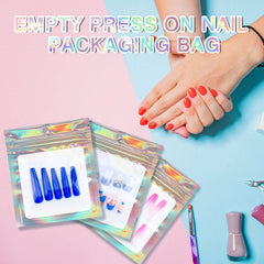 Lokyango nail display cardboards white to organize pressed-on nails neatly.