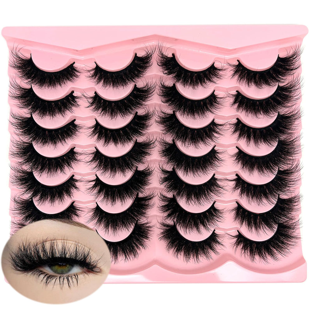loladook mink lashes pack cat eye wispy 18mm lightweight definition
