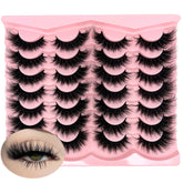 loladook mink lashes pack cat eye wispy 18mm lightweight definition