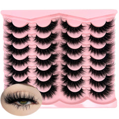 loladook mink lashes pack cat eye wispy 18mm lightweight definition