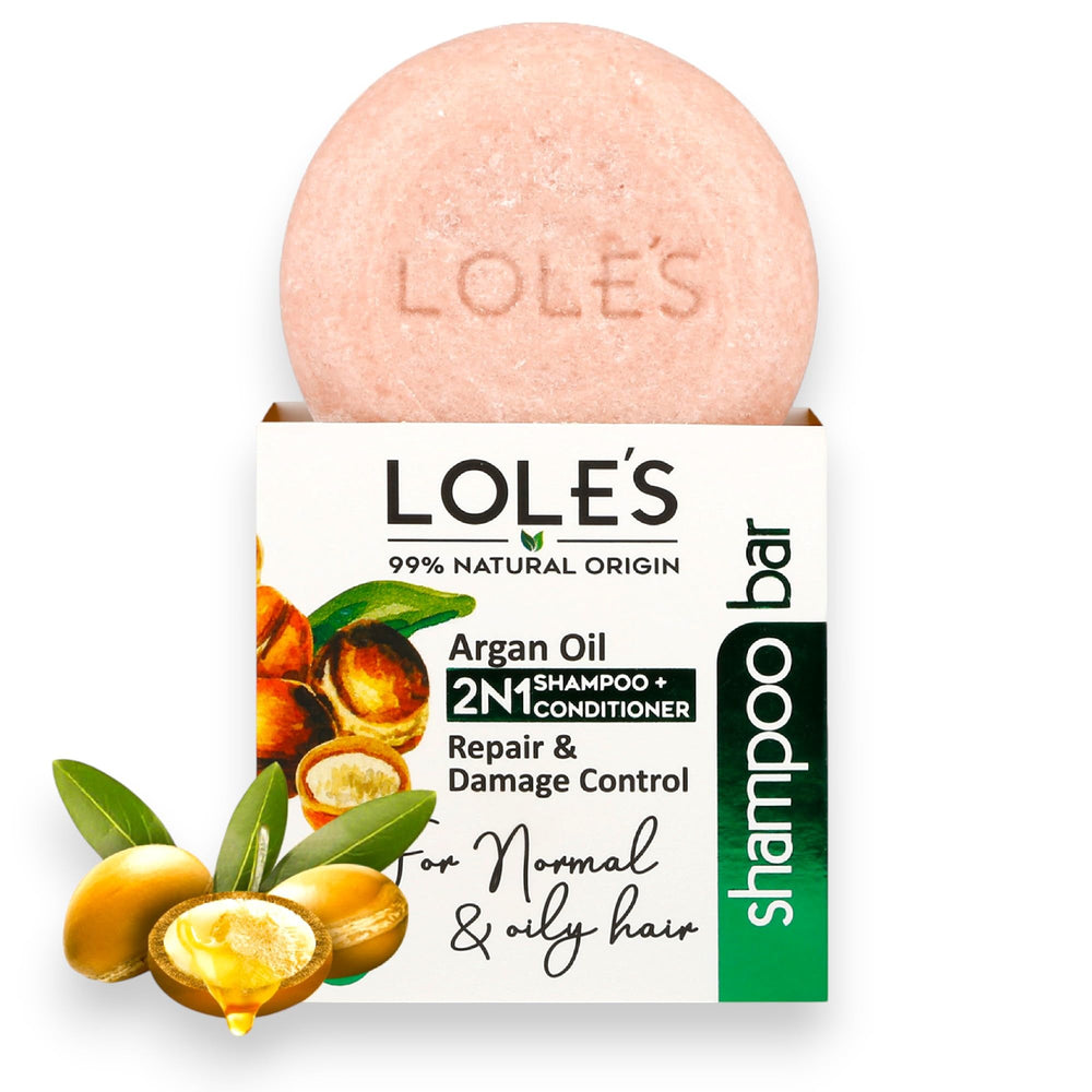 LOLE'S shampoo bar argan oil wash delivers nourishing cleanse with rich lather.
