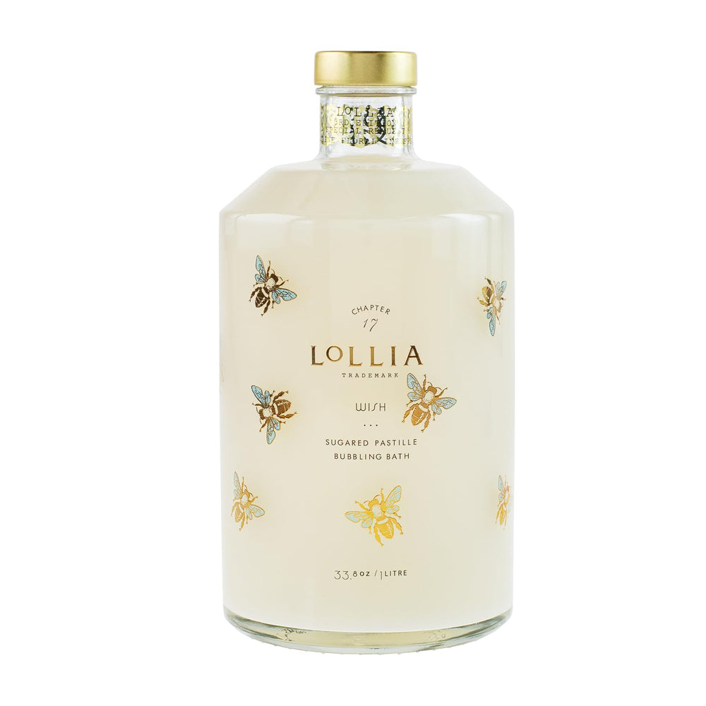 LOLLIA Wish Bubble Bath with vanilla bean scent bubbles for a relaxing soak