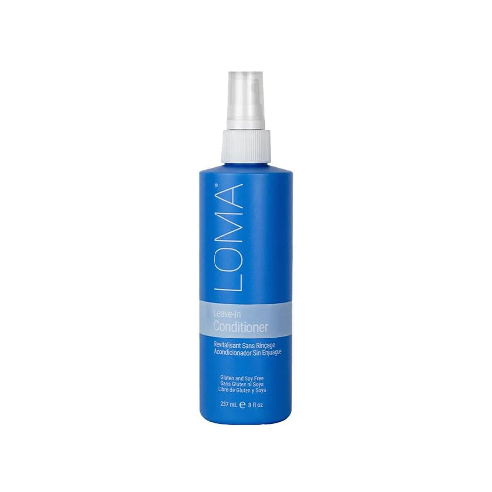 Loma leave-in conditioner spray 8oz bottle offers lightweight detangling for all hair types.