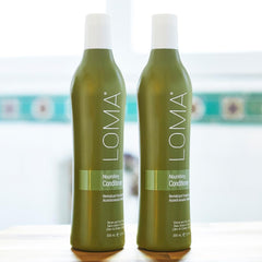 LOMA Nourishing Conditioner packaging display highlights 12-ounce bottle and clean formula.