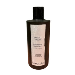 Longtake sandalwood shampoo pump application demonstrating easy daily use for quick refresh.