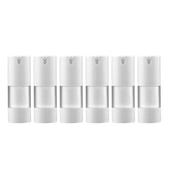 Longway 0.5oz frosted airless pump bottles, six-pack, precise dispensing.