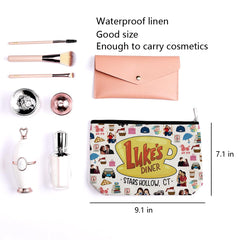 LONGXIN Gilmore inspired makeup bag open zip showing easy access