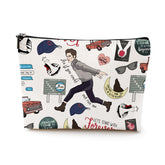 LONGXIN Twilight Merch makeup bag front view with vibrant print for travel organization