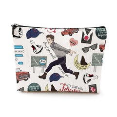 LONGXIN Twilight Merch makeup bag front view with vibrant print for travel organization