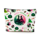 LONGXIN Witch Merch makeup bag front view showing spacious main compartment for cosmetics