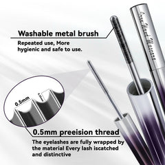 Loobexery nourishing formula with Vitamin E keeps lashes moisturized and healthy-looking.