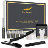 Lookmee Eyebrow Lamination Kit packaging demonstrates a complete at-home brow kit for professional results.