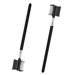 LOOKSEVEN dual-head eyelash comb and eyebrow brush design for precise grooming